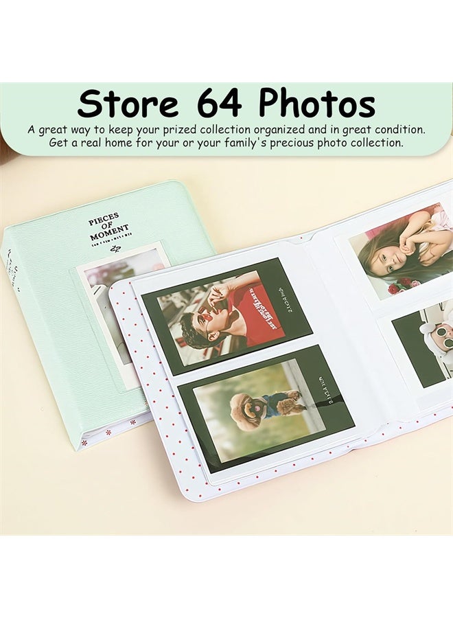 HOMESTAR 64 Pockets Photo album, for Fujifilm Instax Camera Mini 12, 11, 9, 8+, 8, 7s, 25, 26, 50s, 70, 90, Polaroid Snap, Z2300, Instant Printer Film, Green - Image 4